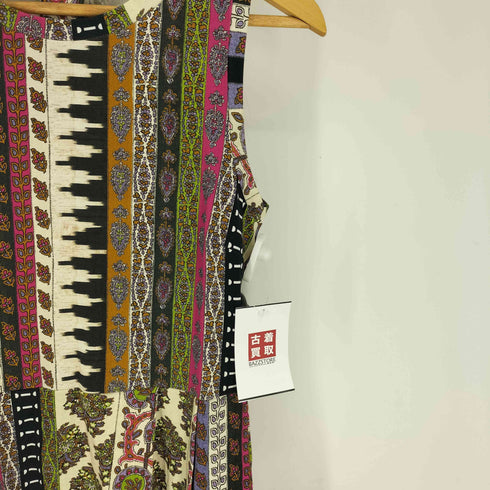 エトロ ETRO イタリア製 総柄 ノースリーブ ベルテッド ワンピース レディース EUR:42