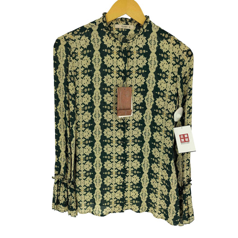 エトロ ETRO イタリア製 総柄 シルク シャツ ブラウス レディース EUR:40