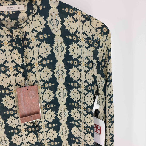エトロ ETRO イタリア製 総柄 シルク シャツ ブラウス レディース EUR:40