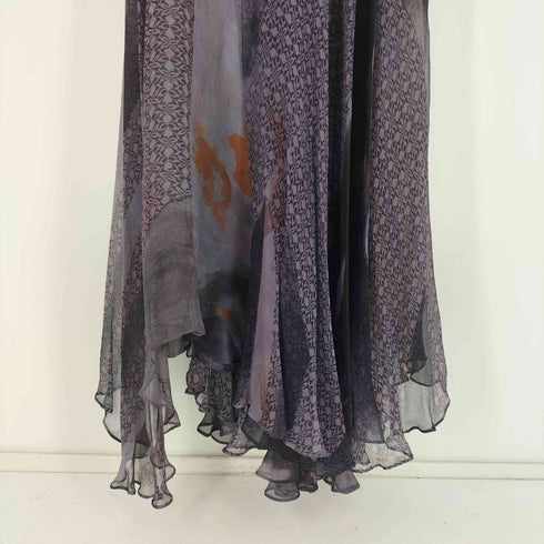 エトロ ETRO イタリア製 ウール ナイロン混 シルク シースルー ワンピース レディース EUR:42