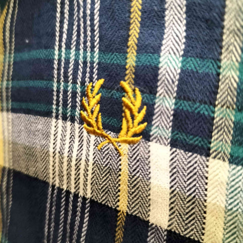 フレッドペリー FRED PERRY ロゴ刺繍 チェック シャツワンピース レディース JPN:M
