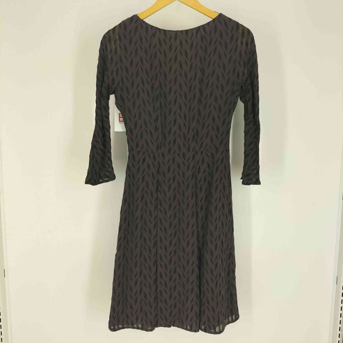 エトロ ETRO イタリア製 レーヨン シルク 総柄 刺繍 ギャザーワンピース レディース EUR:40