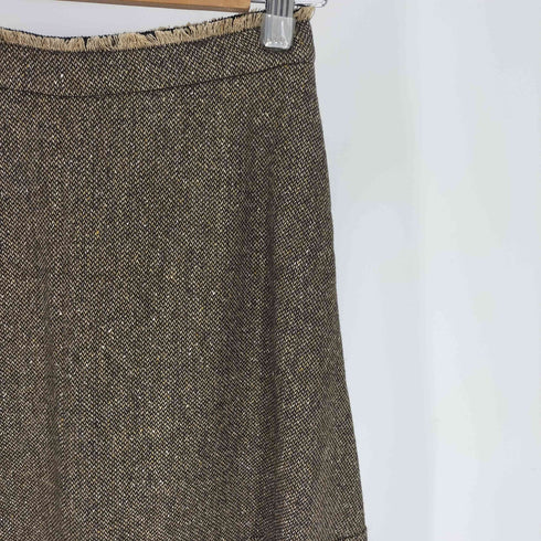 エトロ ETRO イタリア製 シルク混 ミックス ウール ツイード スカート レディース 40