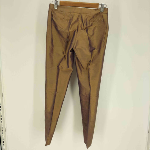 エトロ ETRO イタリア製 光沢 シルク 玉虫 ストレート パンツ レディース 40