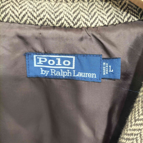 ポロバイラルフローレン Polo by RALPH LAUREN 90s ヘリンボーン柄 ツイード 3Bテーラードジャケット メンズ JPN:L