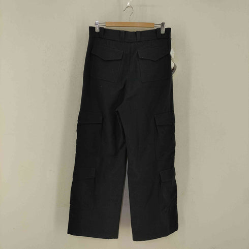 CODA Black Heavy Weight Wool Poly Flared Cut Cargo Pants メンズ 2