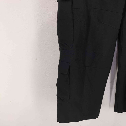 CODA Black Heavy Weight Wool Poly Flared Cut Cargo Pants メンズ 2