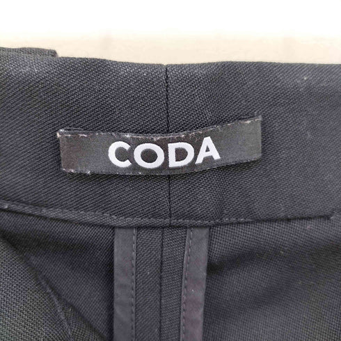 CODA Black Heavy Weight Wool Poly Flared Cut Cargo Pants メンズ 2