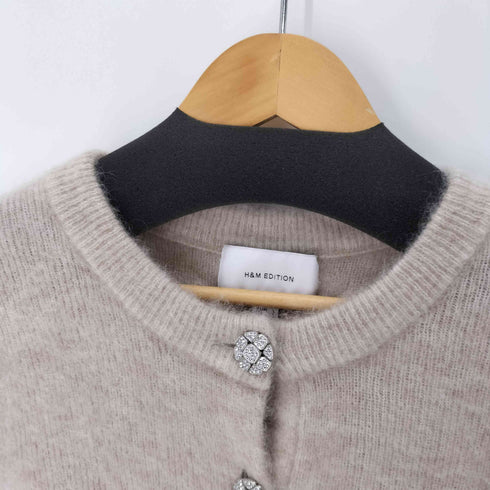 エイチアンドエム H&M モヘヤ混 半袖 ニット レディース JPN:L