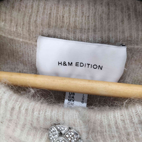 エイチアンドエム H&M モヘヤ混 半袖 ニット レディース JPN:L