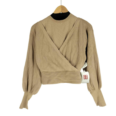 リリーブラウン Lily Brown 21AW 後リボンレイヤードニットトップス レディース ONE SIZE
