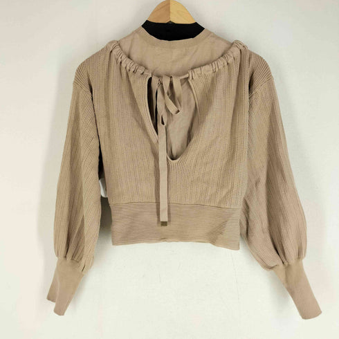 リリーブラウン Lily Brown 21AW 後リボンレイヤードニットトップス レディース ONE SIZE