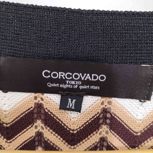 CORCOVADO コルコバード 総柄 Vネック ニットワンピース レディース M