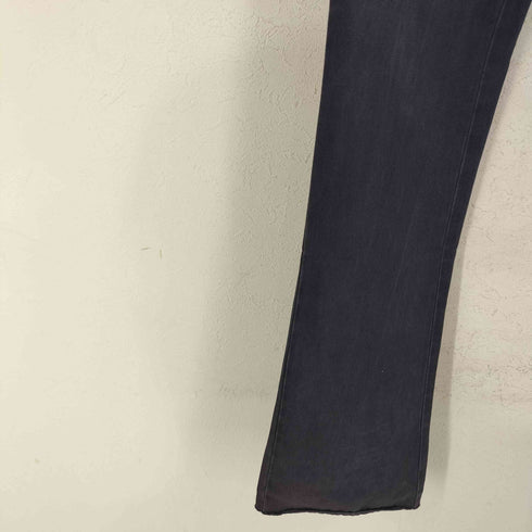 MADE IN ITALY ダブルベルト ローライズ ブーツカットチノパンツ LAMPO ナス紺 フェード レディース EUR:38