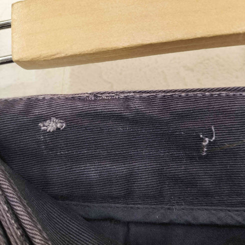 MADE IN ITALY ダブルベルト ローライズ ブーツカットチノパンツ LAMPO ナス紺 フェード レディース EUR:38