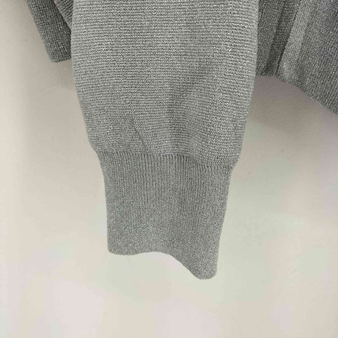 ザラ ZARA メタリックスレッド ニット ボンバージャケット レディース M