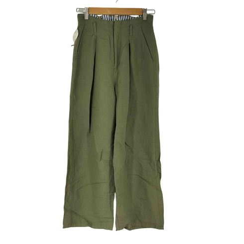 ランバンオンブルー LANVIN en Bleu フリルワイドパンツ レディース 38