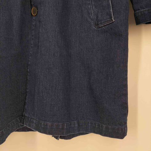 ザラ ZARA デニム ステンカラーコート メンズ import:M