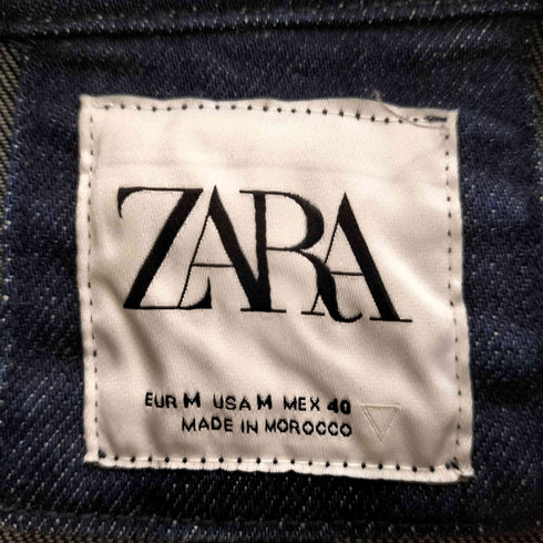 ザラ ZARA デニム ステンカラーコート メンズ import:M