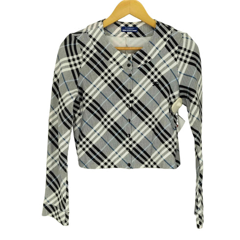 バーバリーブルーレーベル BURBERRY BLUE LABEL ノバチェックノーカラージャケット レディース EUR:38