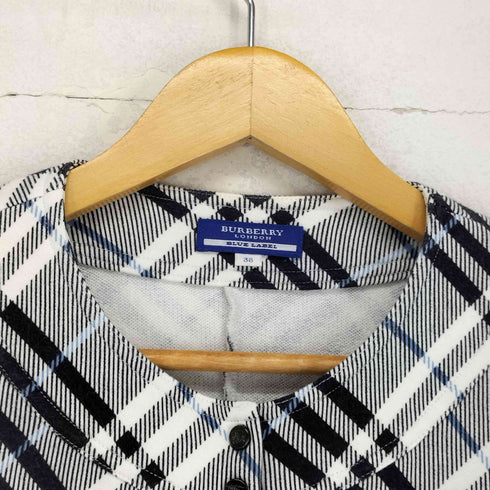 バーバリーブルーレーベル BURBERRY BLUE LABEL ノバチェックノーカラージャケット レディース EUR:38