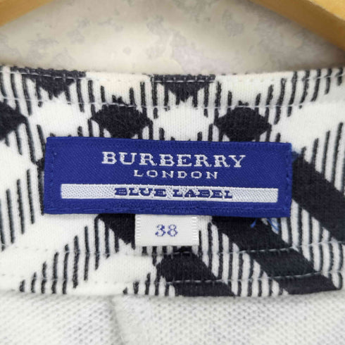 バーバリーブルーレーベル BURBERRY BLUE LABEL ノバチェックノーカラージャケット レディース EUR:38