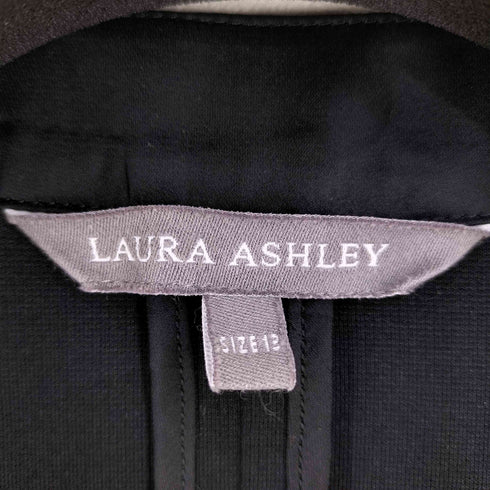 ローラアシュレイ LAURA ASHLEY レーヨン混 ノーカラージャケット レディース JPN:13号