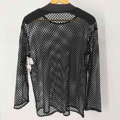クルーネックメッシュ L/S トップス レディース
