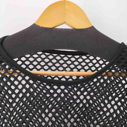 クルーネックメッシュ L/S トップス レディース