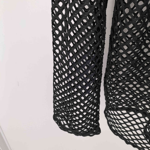 クルーネックメッシュ L/S トップス レディース