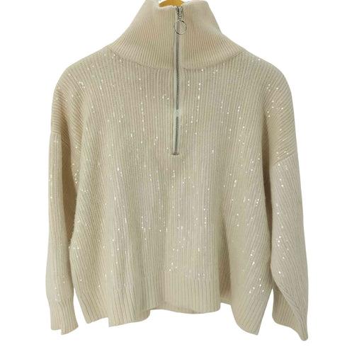 ザラ ZARA ハーフジップスパンコールニット レディース JPN:S