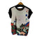 ピーエスポールスミス PS Paul Smith 素材切替 アートデザイン S/S カットソー レディース JPN:M