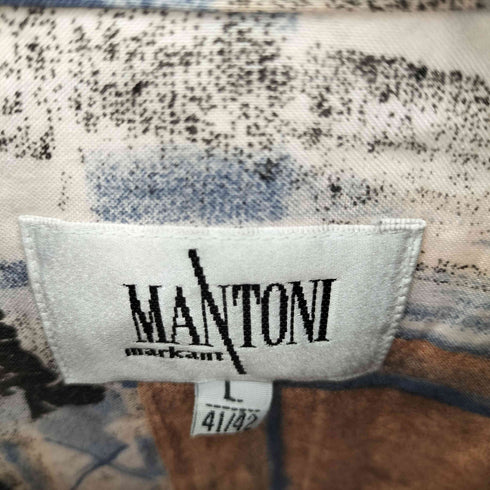MANTONI markant 総柄レギュラーカラーシャツ メンズ JPN:L