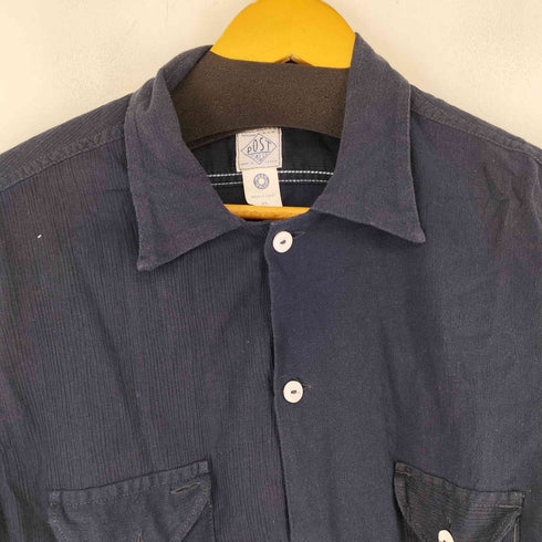 ポストオーバーオールズ POST OVERALLS cruz Shirt R CC1 crepe combo navy メンズ JPN:XL