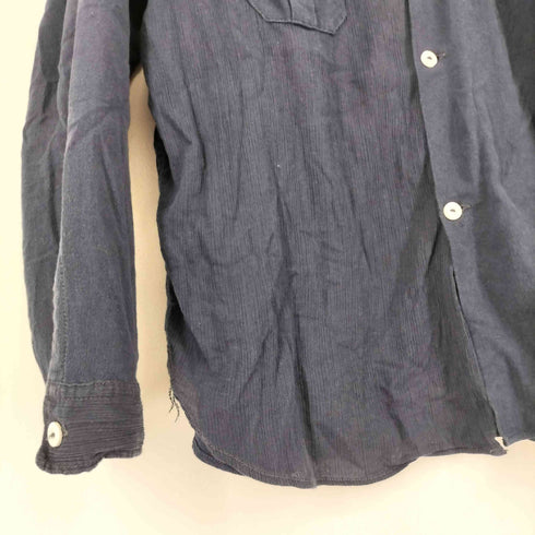 ポストオーバーオールズ POST OVERALLS cruz Shirt R CC1 crepe combo navy メンズ JPN:XL