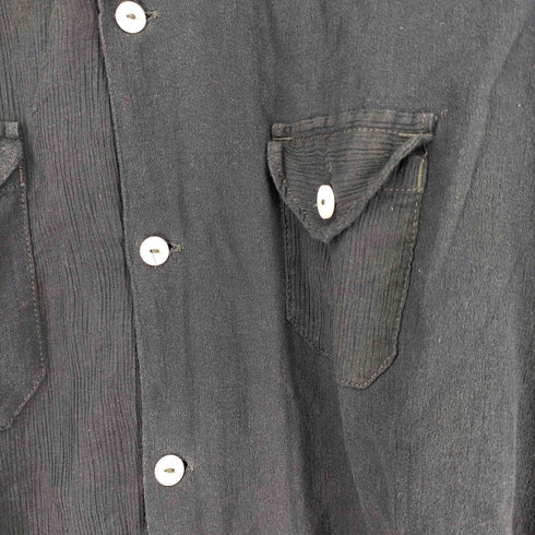 ポストオーバーオールズ POST OVERALLS cruz Shirt R CC1 crepe combo navy メンズ JPN:XL