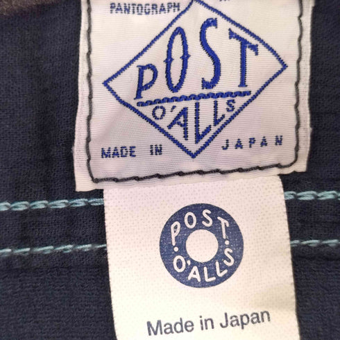 ポストオーバーオールズ POST OVERALLS cruz Shirt R CC1 crepe combo navy メンズ JPN:XL