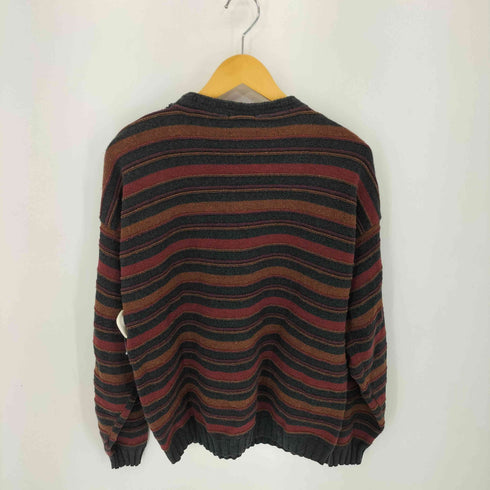 BILLBLASS 90S USA製 コットン混アクリル マルチカラー 3D ボーダーニット メンズ JPN:L