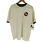 ステューシー Stussy 90S USA製 紺タグ ラスタカラー サッカー プリント リンガー S/S Tシャツ トリム メンズ import:XL