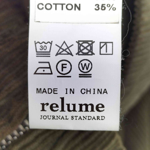 ジャーナルスタンダードレリューム JOURNAL STANDARD relume AMERICAN コーデュロイブルゾン by USA COTTON コーデュロイジップアップジャケット メンズ JPN:M