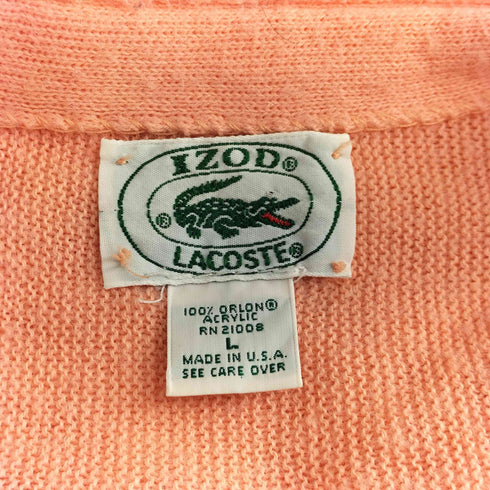 アイゾッドラコステ IZOD LACOSTE 90s USA製 アクリルカーディガン メンズ JPN:L