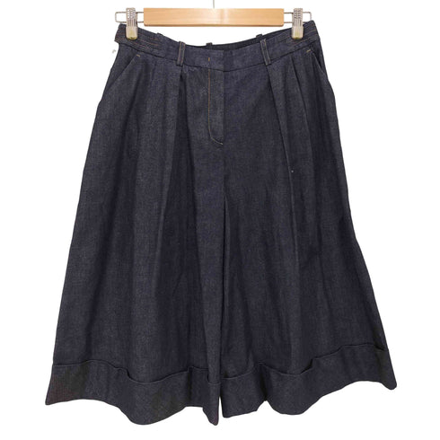 ジルサンダーネイビー JIL SANDER NAVY イタリア製フロントタックデニムワイドパンツ レディース 38