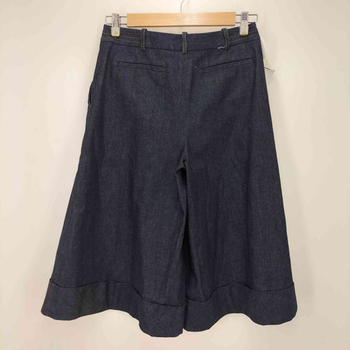 ジルサンダーネイビー JIL SANDER NAVY イタリア製フロントタックデニムワイドパンツ レディース 38