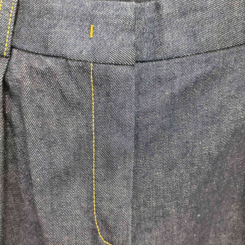 ジルサンダーネイビー JIL SANDER NAVY イタリア製フロントタックデニムワイドパンツ レディース 38