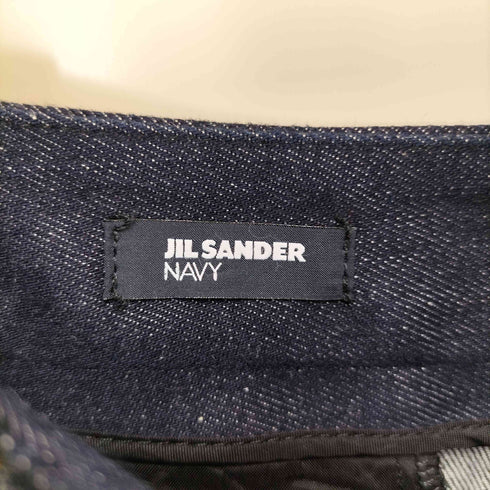 ジルサンダーネイビー JIL SANDER NAVY イタリア製フロントタックデニムワイドパンツ レディース 38