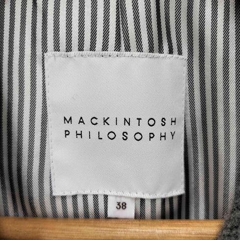 マッキントッシュフィロソフィー MACKINTOSH PHILOSOPHY 裏地ストライプ チェスターコート レディース 38