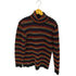 リキエルオム RYKIEL HOMME ウール100% 肩ボタン 3Dボーダー ニット レディース EUR:46