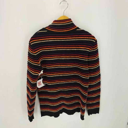 リキエルオム RYKIEL HOMME ウール100% 肩ボタン 3Dボーダー ニット レディース EUR:46