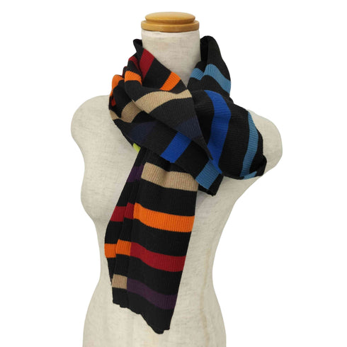 リキエルオム RYKIEL HOMME WOOL マルチカラー ボーダー マフラー メンズ FREE
