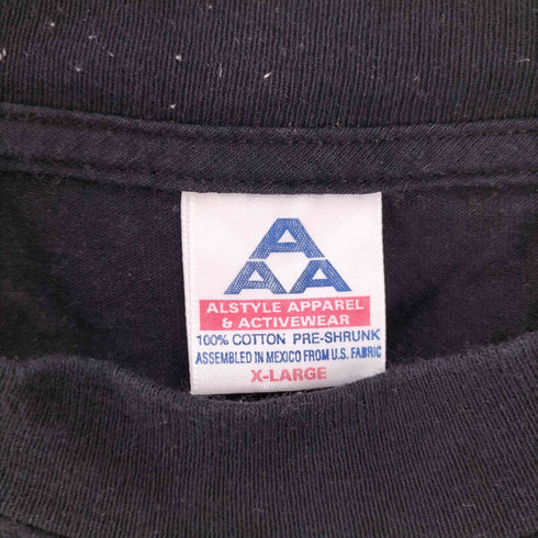 90S ALSTYLE AAAタグ 4 LIFE プロレス ヒール プリント Tシャツ メンズ import:XL